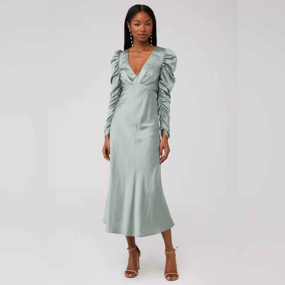 NWT Line & Dot Maya Dress in SAGE Size XS